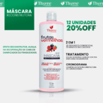 Mascara Frutas Vermelhas Recontrução Para Cabelos Ressecados 1 Litro